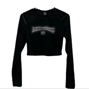 Rhinestone Miss Thing Crop Top
Long Sleeve